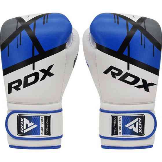 Боксерські рукавиці RDX F7 Ego Blue 16 унцій (капа в комплекті) Кам'янське