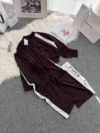 Жіночий прогулянковий костюм-двійка: кофта та штани трикотаж Шоколадний, 42/44 Одеса