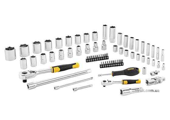 Набір головок торцевих і викруткових насадок STANLEY : 1/4", 1/2", з інструментами, в футлярі, 72 шт Одеса