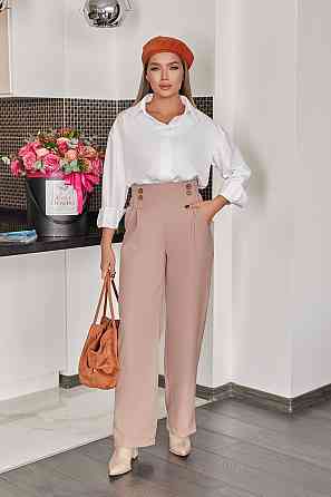 Штани жіночі широкі "Intro" | Батал Бежевий, 54-56 Київ