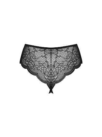 Еротичні відкриті стринги з бусинками Pearlove figi czarne XS/S Sex Aura Київ