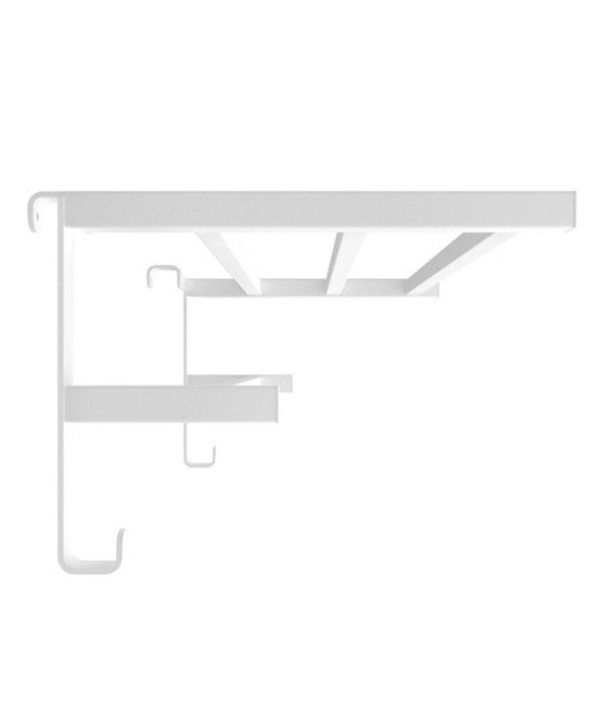 Полка для полотенец навесная профильная HF Sheffield 520x284 white mat Киев - изображение 3