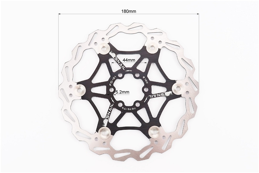 Гальмівний диск 180мм, кріпл. 6 болтів, на алюмінієвому павуку, чорний FD-01 Киев - изображение 3
