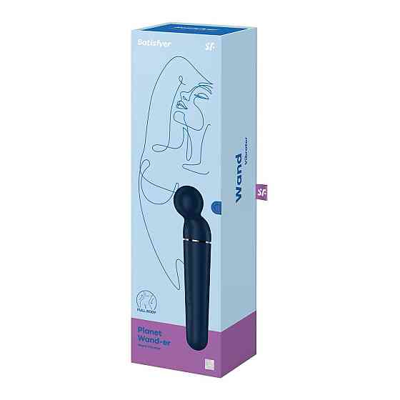 Вібромасажер Satisfyer Planet Wand-er Blue/Rosegold, дуже потужний, бездротовий Sex Aura Київ