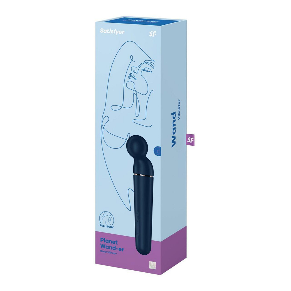 Вібромасажер Satisfyer Planet Wand-er Blue/Rosegold, дуже потужний, бездротовий Sex Aura Київ - фото 6