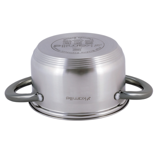 Каструля нержавіюча сталь 1,5л з кришкою порожнисті ручки 4920 KAMILLE Житомир