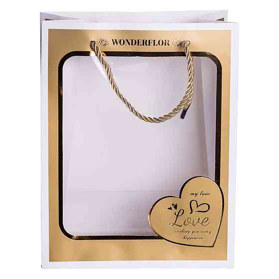 Подарункові пакети Love з віконцем, 12 шт. Київ