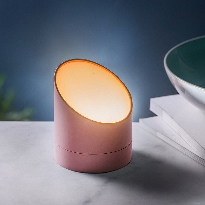 Будильник-лампа Gingko The Edge Light с регулировкой яркости (Розовый) Киев - изображение 4