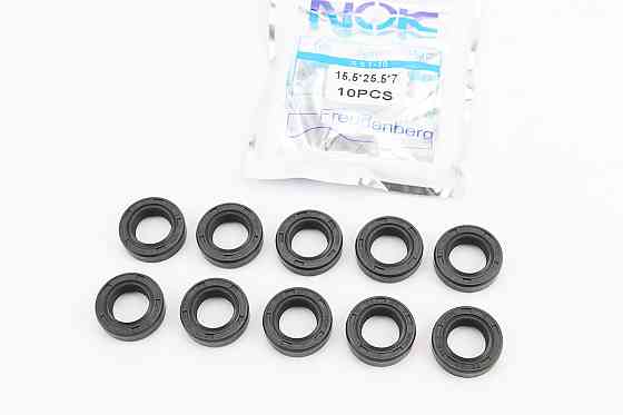 Сальник (15,5x25,5x7) к-кт 10шт, колінвала Honda DIO AF18, коричневі Київ