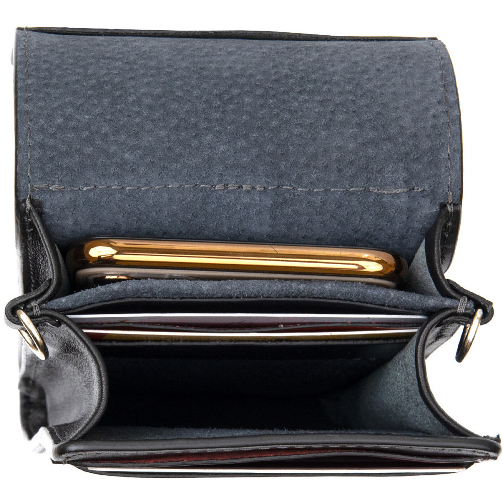 Мужская кожаная сумка-кошелек GRANDE PELLE 11440 Черный Киев - изображение 3