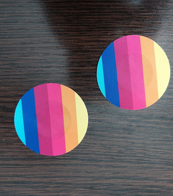 Стікери на бюст 6 см різнобарвний Київ - фото 1