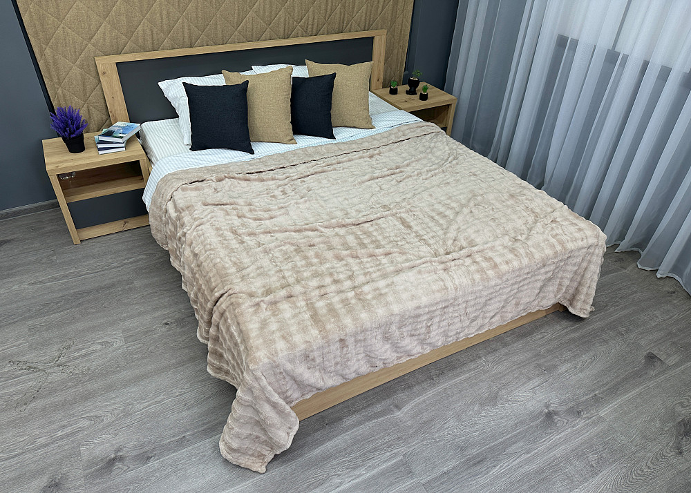 Плед-покривало 200х230 см (+-5см) Soft Night бежевий (87-129) Київ - фото 3