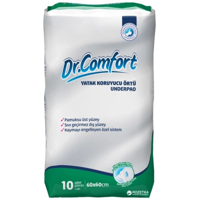 Пеленки для младенцев Dr.Comfort 60х60 см 10 шт (8680131202973) Винница - изображение 1