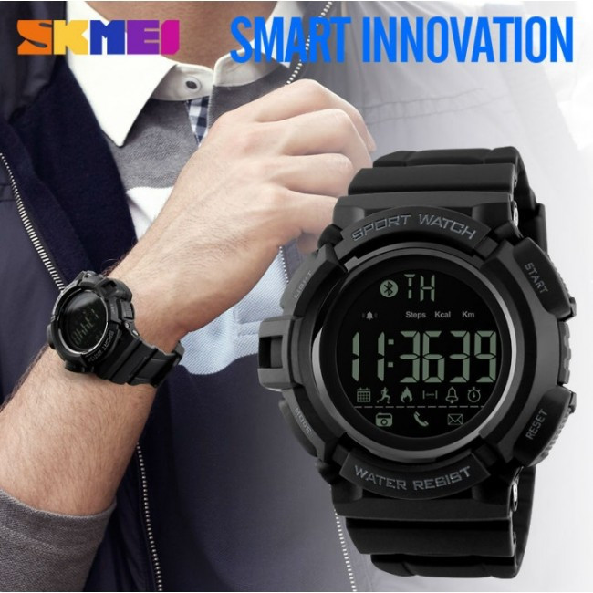 Спортивний смарт годинник Skmei 1245 Крокомір Bluetooth Чорні Вінниця - фото 4