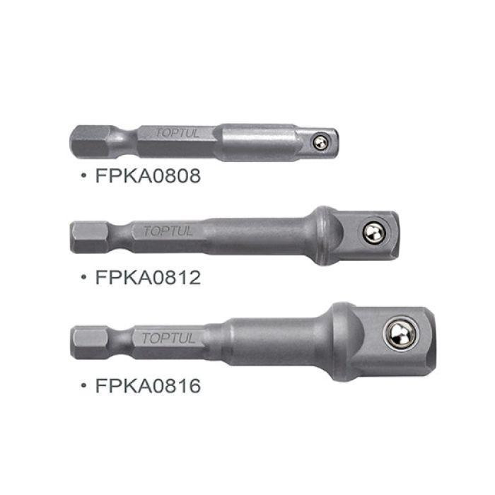 Набір перехідників під шурупокрут 1/4" 3 од. TOPTUL (1/4", 3/8", 1/2") GAAR0301 Чернігів - фото 1