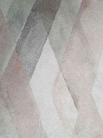 Шпалери вінілові на флізеліні Marburg Shades 0.53х10 смуги зиґзаґ розмиті з ефектом старіння коричневі чорні сірі Київ