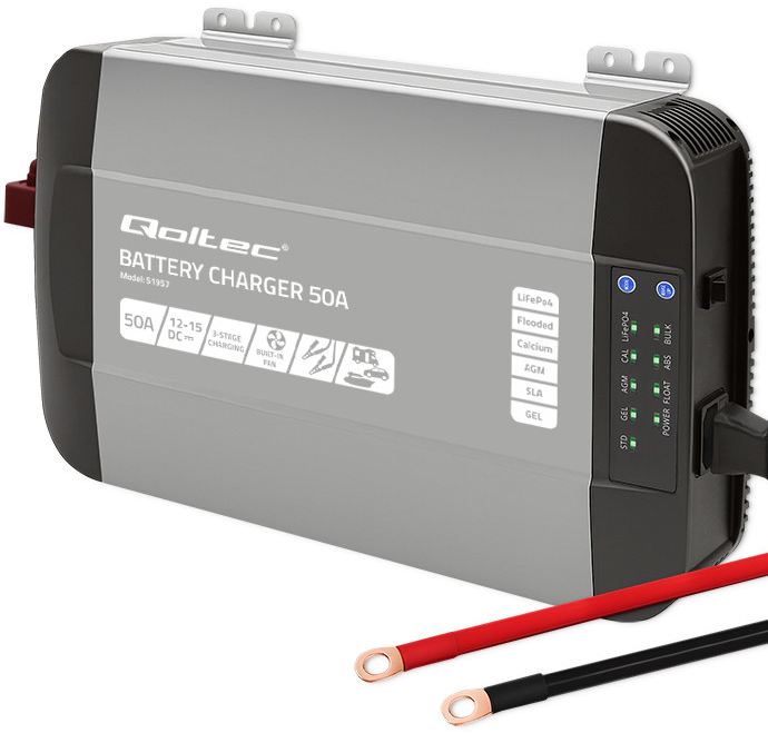 Зарядний пристрій для акумуляторів LiFePO4 AGM GEL SLA 50A 12V Qoltec (Польща) Київ - фото 1
