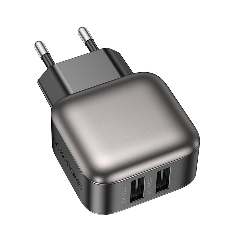 Сетевое зарядное устройство BOROFONE BAS51A Absolute dual-port charger Black Одесса - изображение 3