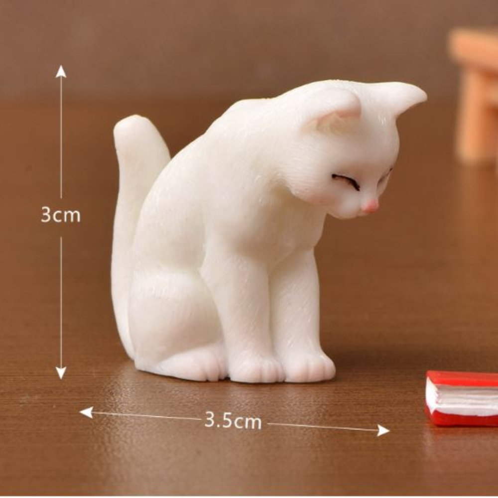 Декоративная фигурка Котик с книгой для флорариума, моссарриума, мини-сада, кашпо, песочного стола Одесса - изображение 7