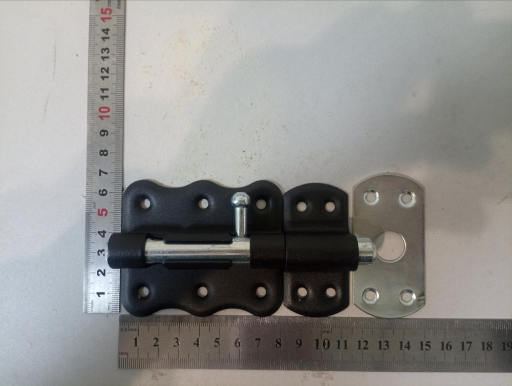 Засув круглий  80мм/13,  покритий чорною порошковою фарбою польського виробника Киев - изображение 1