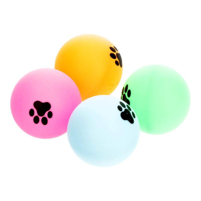 Іграшка для котів Hippie Pet М'ячики ping-pong різнокольорові 4 см 4 шт (HIPCT18090) Вінниця - фото 1