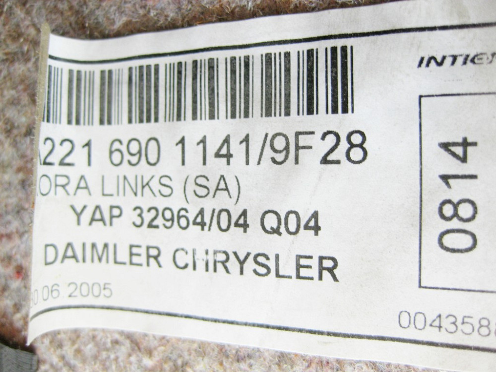 Mercedes-Benz  A2216901141 9F28 Обшивка багажника ліва чорна з сіткою S-Class W221 Одесса - изображение 8