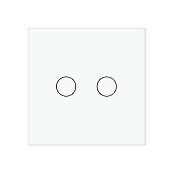 Комплект бездротовий сенсорний вимикач з реле 2 канали Livolo білий скло (VL-XR008-W/FC2Z2-2G) Коломыя