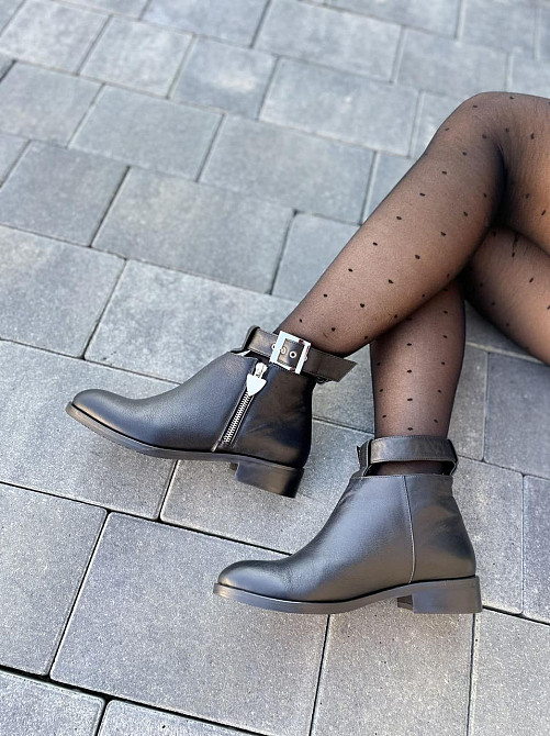 Черевики жіночі BOGATKO чорні натуральна шкіра висота 14 см (3767) 38р.39р. Коломыя - изображение 9