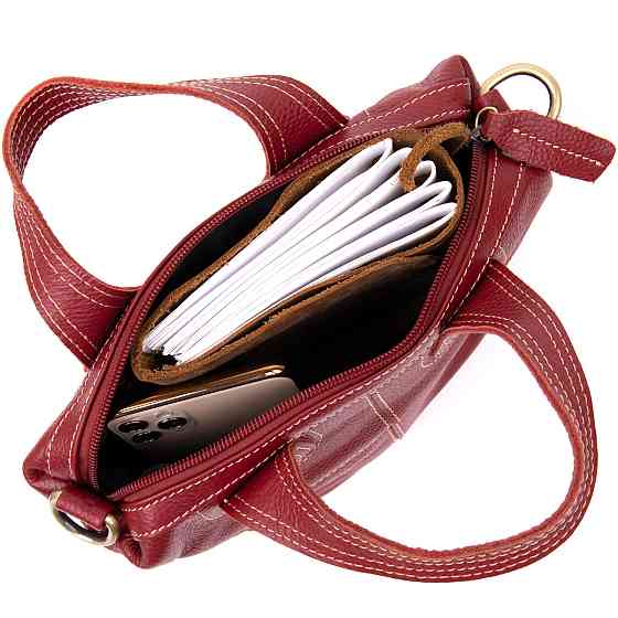 Сумка женская на молнии флотар Vintage 20405 Красная Киев