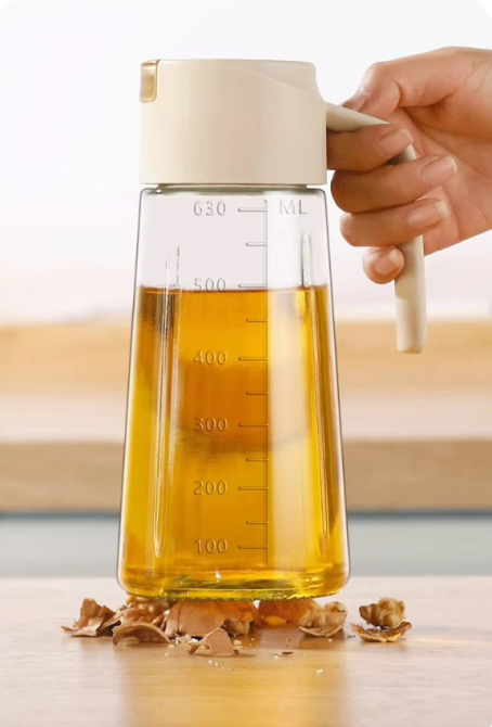 Пляшка скляна для олії на 630 мл, бежева Кам'янець-Подільський - фото 2