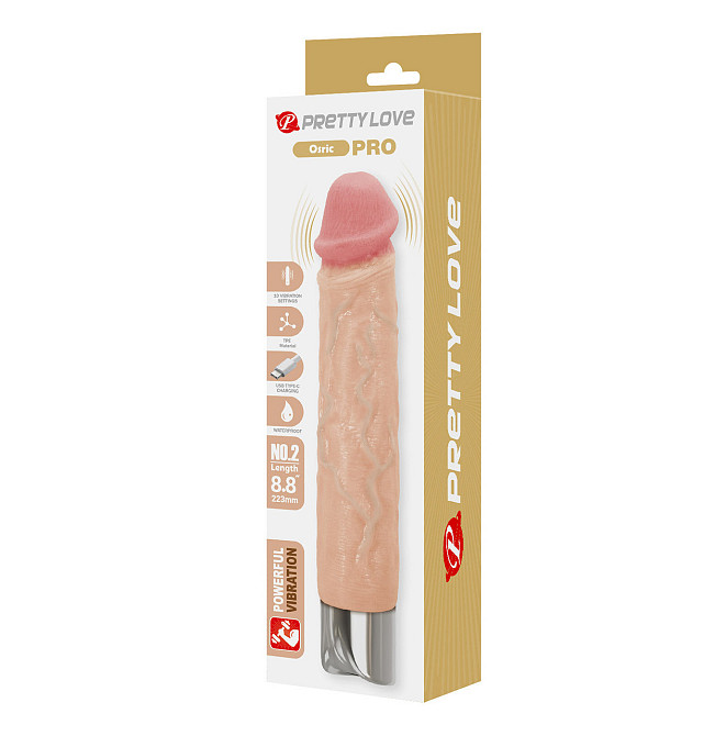 Реалістичний вібратор Pretty Love — Osric Pro Realistic Vibrating Dildo, BW-500081DC Sex Aura Київ - фото 10