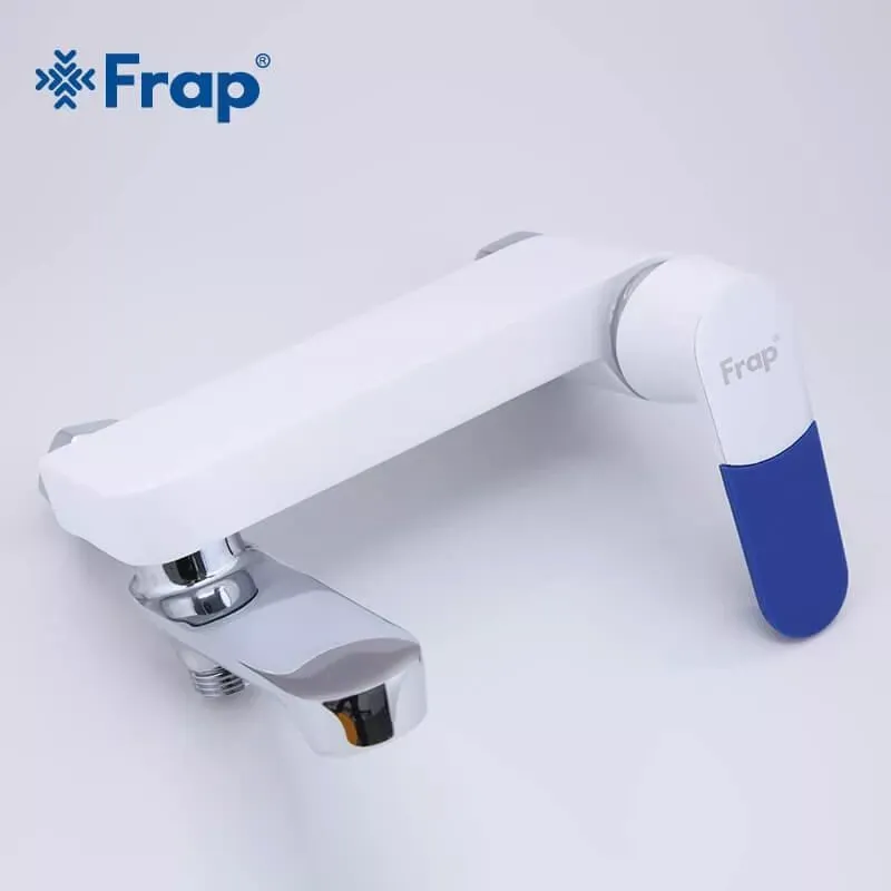 Смеситель для ванны с душевым гарнитуром Frap F3234 белый/хром Киев - изображение 5