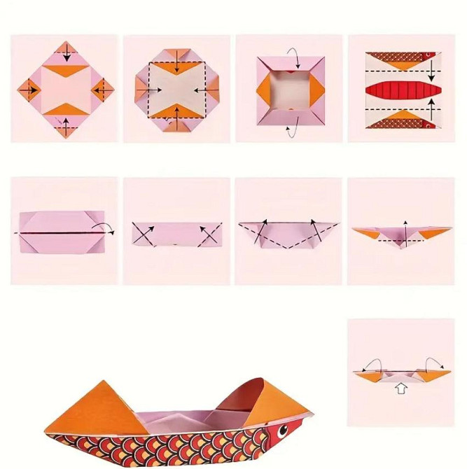 Набор бумаги для оригами с узорами – 54 листа (27 дизайнов) Киев - изображение 5