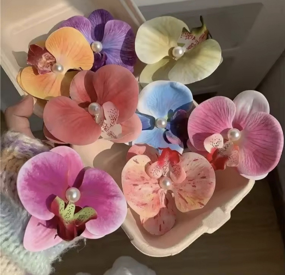 Затискач для волосся Орхідея Білий Смела - изображение 2