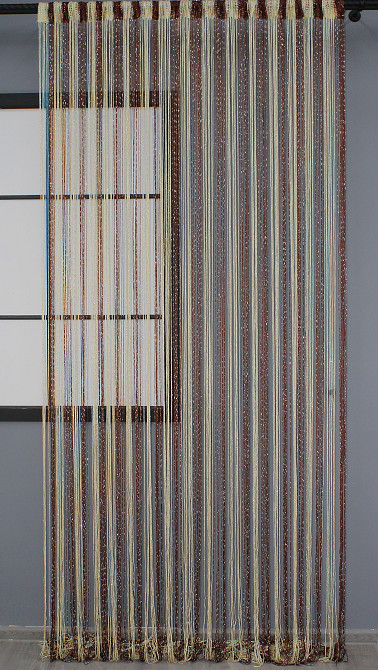 Штори-нитки "Кісея" люрексом Коричневий з бежевим 300х300см 1 шт (61-031) Київ - фото 3