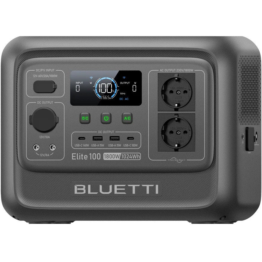 Зарядная станция Bluetti Elite 100 V2 1024Wh 1800W UPS EU Черный Винница - изображение 4