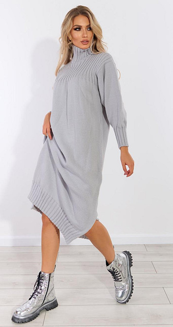 Довга в'язана сукня (48-52) Київ - фото 3