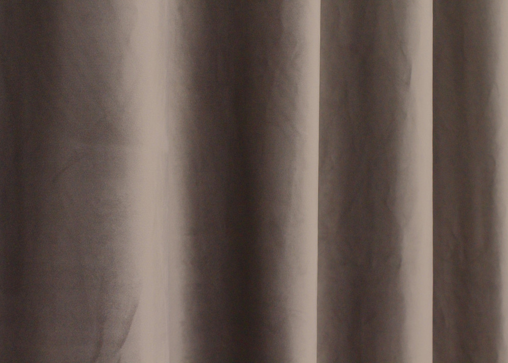 Комплект штор на люверсах VR-Textil Оксамит № 1655ш Какао 150х280 см 2 шт (37-0227) Киев - изображение 8