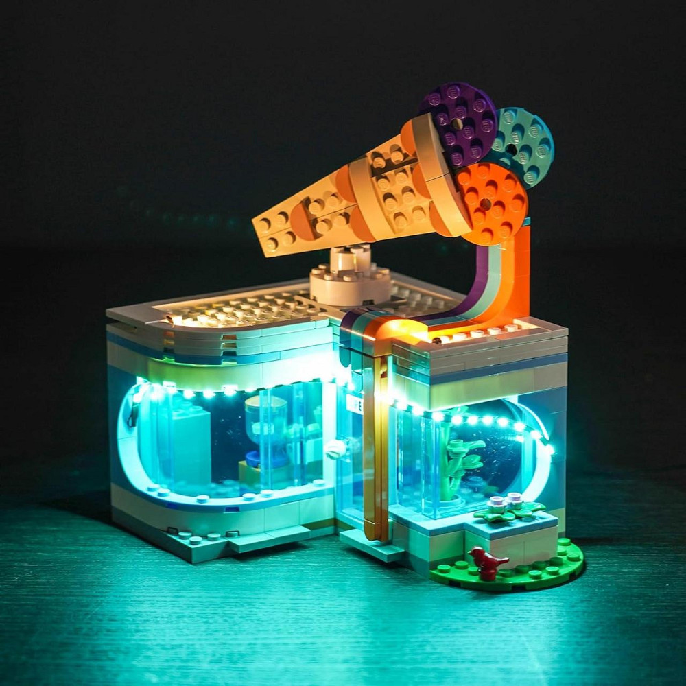 Світлодіодний набір сумісний з Lego 60363 Ice-Cream Shop багатобарвний RGB USB/на батарейках комплект підсвітки з пультом для Lego Київ - фото 1