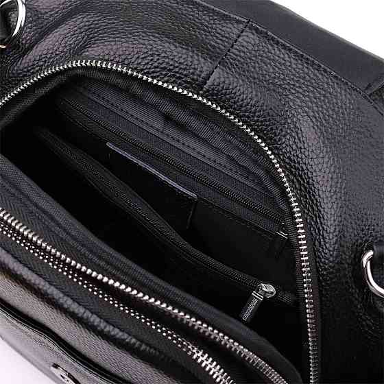 Женский рюкзак из натуральной кожи Черный (Vintage) Киев