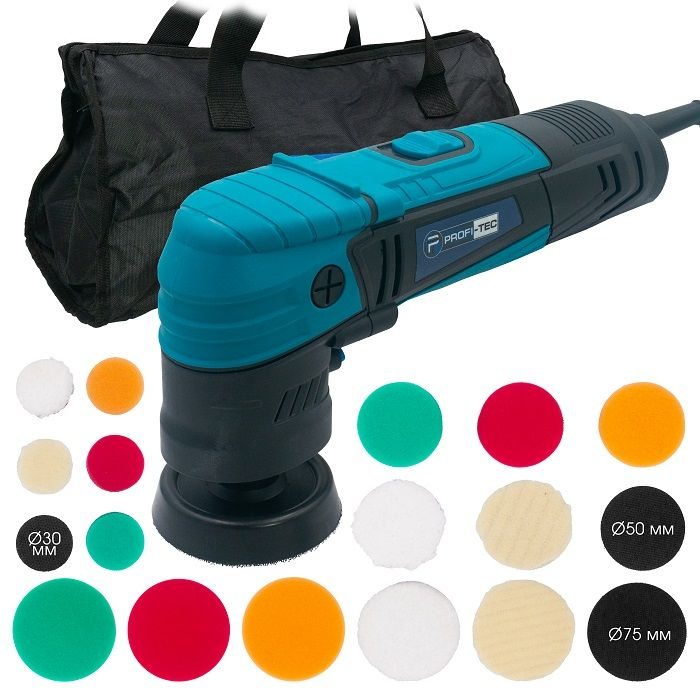 Мощная полировальная роторная машина PROFI-TEC PPM-607SR SET : 600 Вт, диски 30/50/75 мм Киев - изображение 1