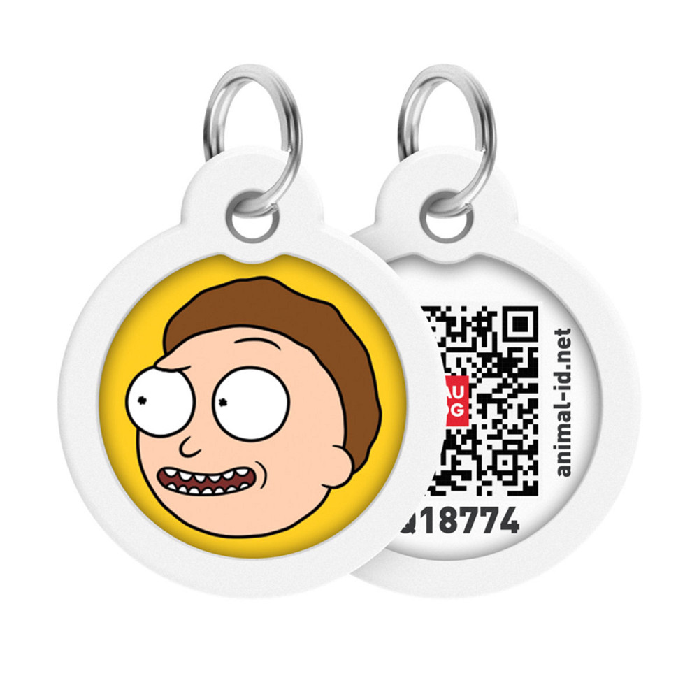 Адресник для собак и кошек металлический WAUDOG Smart ID с QR паспортом, рисунок 