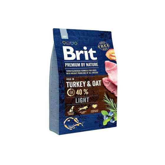 Brit Premium by Nature Light Turkey Oats (Брит Премиум Нечурал Лайт Индейка) корм для собак с лишним весом 3 кг. Запорожье