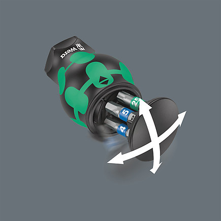 Викрутка Wera з магнітним тримачем 1/4'' магазин з бітами в ручці HEX/Torx 05008875001 Одеса - фото 5