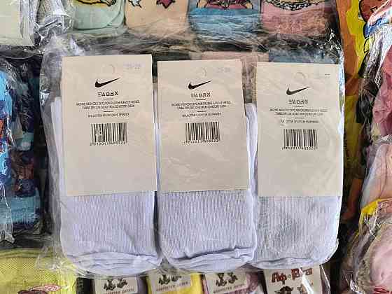 Дитячі високі якісні бавовняні шкарпетки білі в наборі по 3 штук Nike. Розмір 35-38 Київ