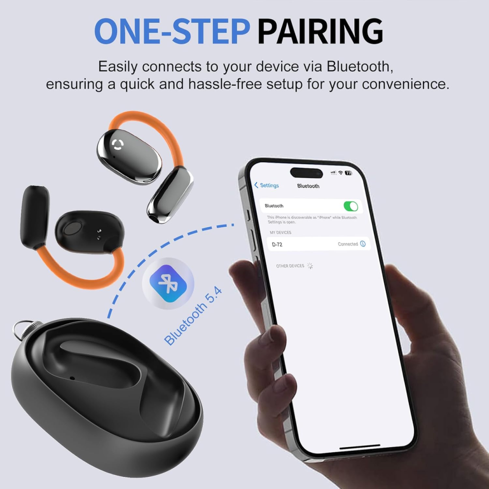 Бездротові навушники True Open Earbuds, Bluetooth 5.4, Open Ear, DNC, IPX4, 28 год автономності, відкритого типу Київ - фото 4