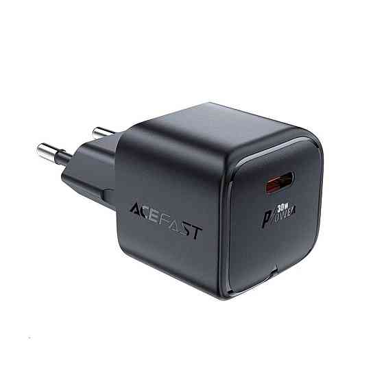 Мережевий зарядний пристрій ACEFAST A77 mini PD30W GaN USB-C charger Black 6974316282662 Одеса