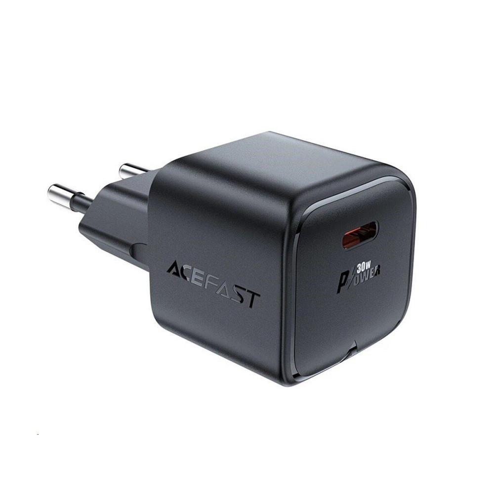 Мережевий зарядний пристрій ACEFAST A77 mini PD30W GaN USB-C charger Black 6974316282662 Одеса - фото 1