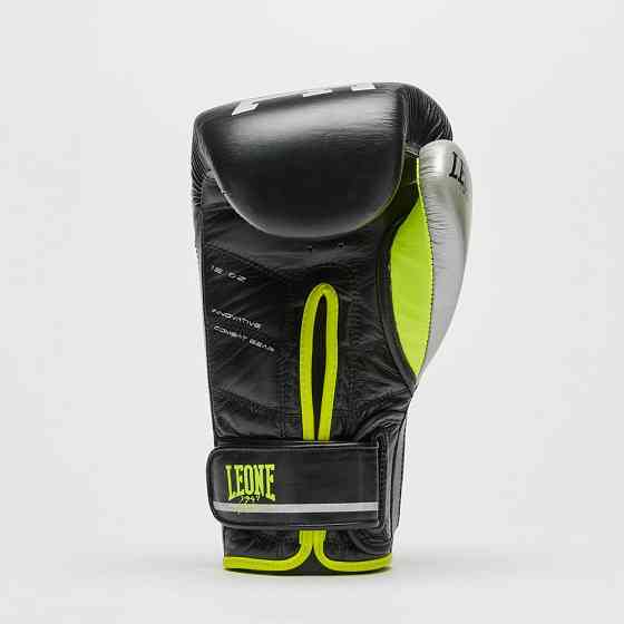 Боксерские перчатки Leone GN110F REVO FLUO Black 12 унций Киев