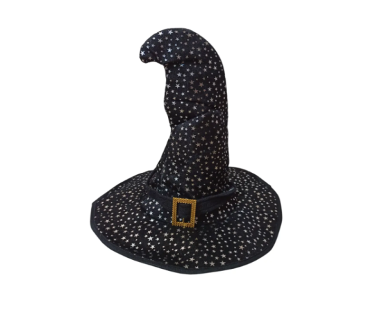 Шапка ведьмы на Хэллоуин one size черно-серебристый Киев